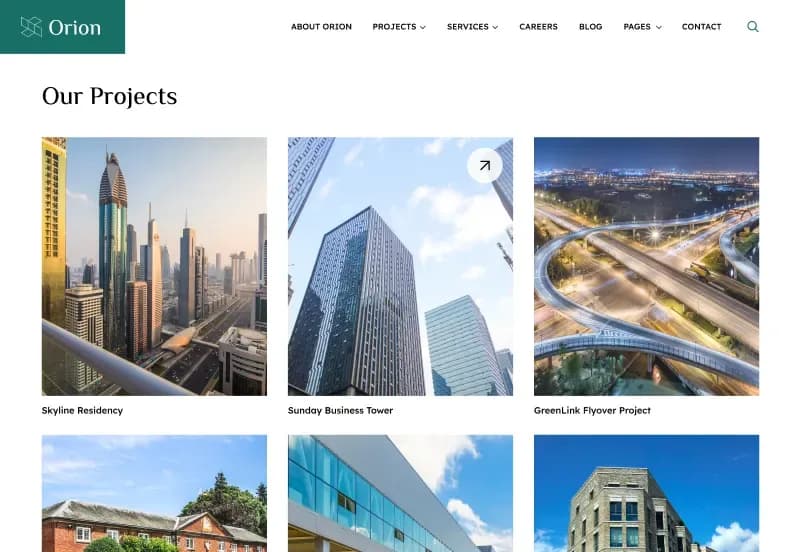 Orion — Construction Website Figma Template gallery image 10