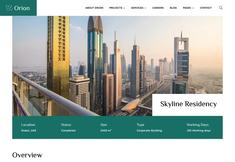 Orion — Construction Website Figma Template gallery image 12