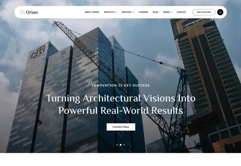 Orion — Construction Website Figma Template gallery image 3