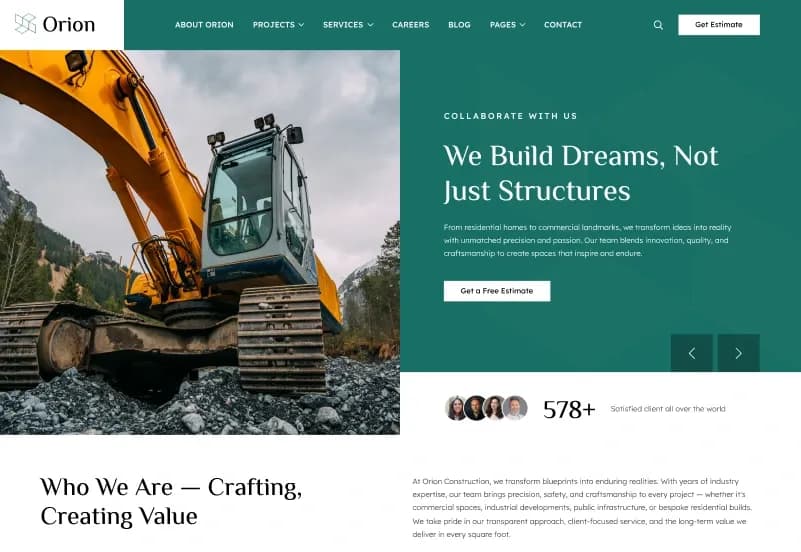 Orion — Construction Website Figma Template gallery image 4