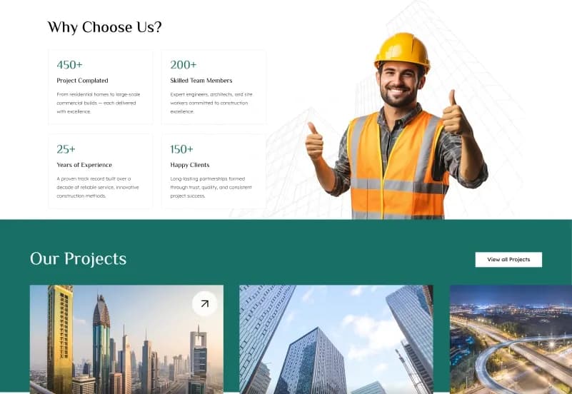 Orion — Construction Website Figma Template gallery image 6