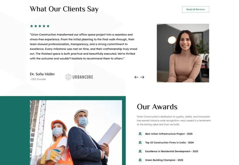 Orion — Construction Website Figma Template gallery image 7