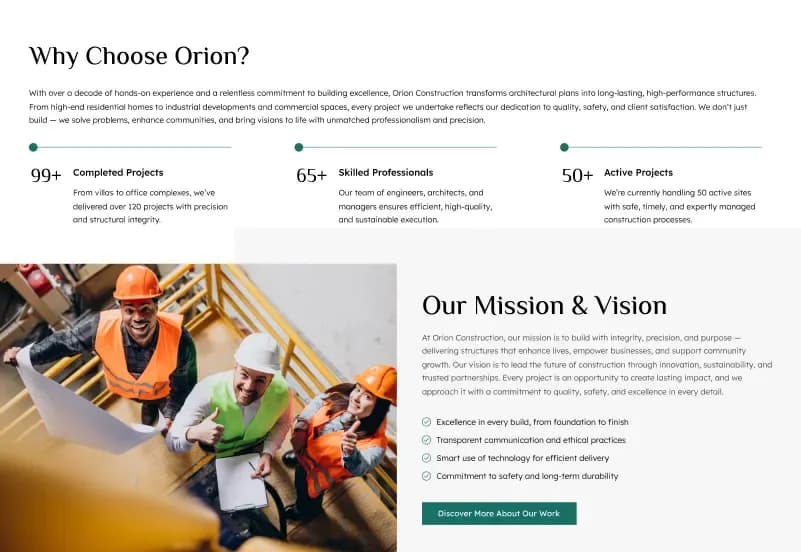 Orion — Construction Website Figma Template gallery image 9
