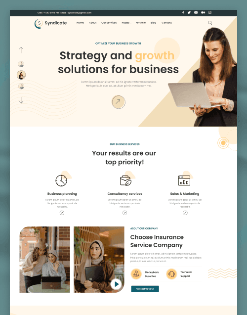 Syndicate — Business Advisory Figma Website Template