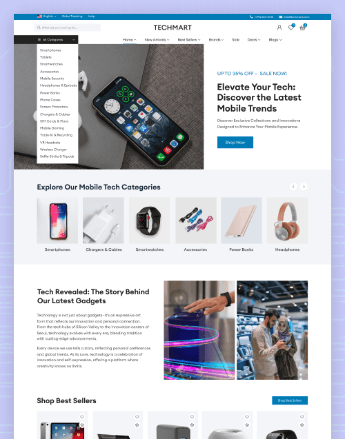Techmart: Mobile Store eCommerce Figma Template