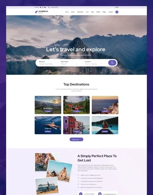 Journea - Premium website template by WebbyCrown Solutions
