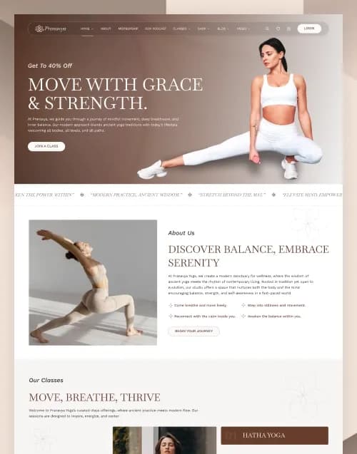 Yoga - Premium website template by WebbyCrown Solutions