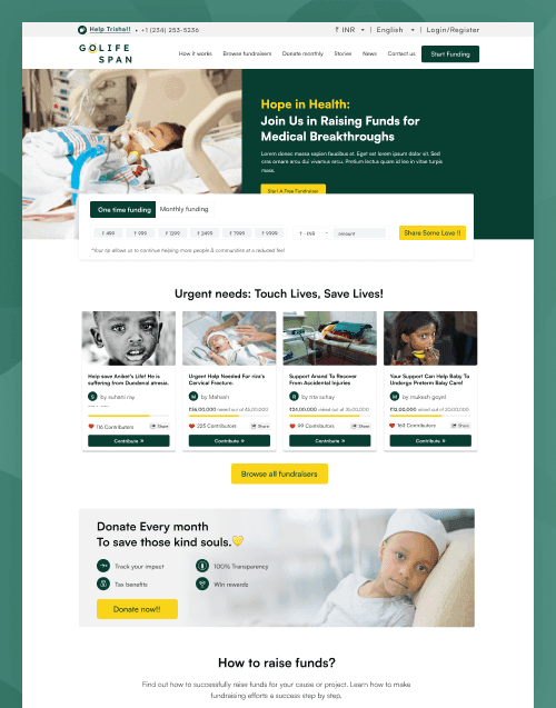 Golife Span — Fundraiser & Charity Next.js Website Template