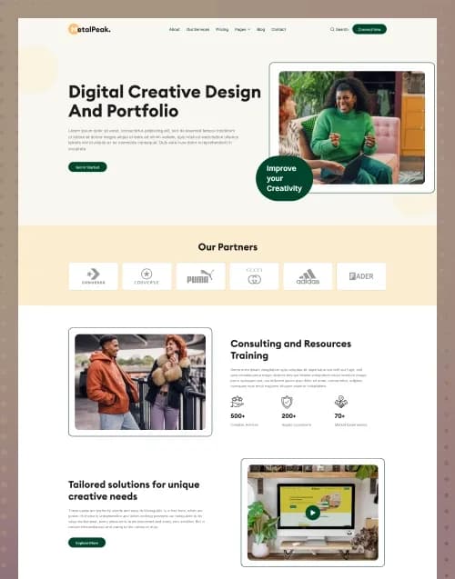 MetalPeak - Premium website template by WebbyCrown Solutions