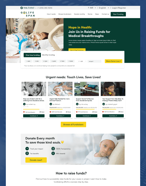 GoLife Span — Charity Donation Figma Template