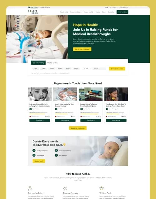 GoLife Span - Premium website template by WebbyCrown Solutions