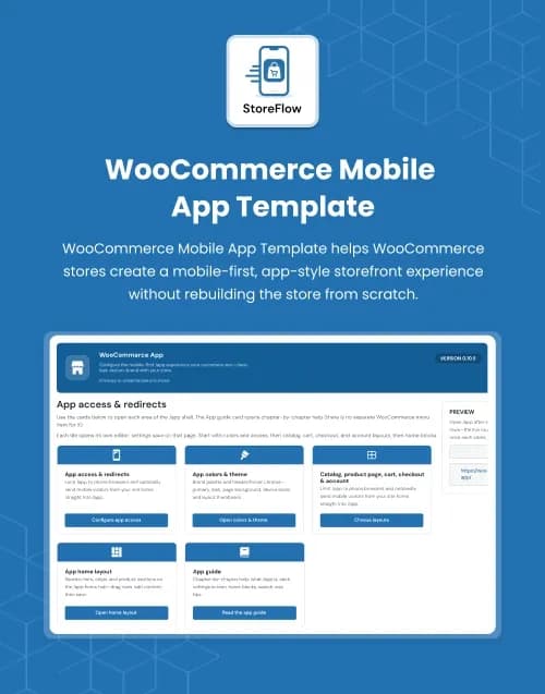 WooCommerce Mobile App Template - Premium website template by WebbyCrown Solutions