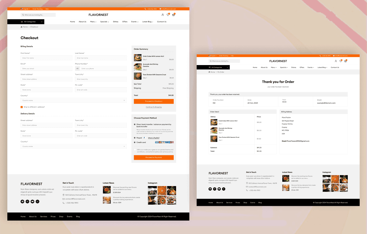 buy restaurant Figma UI template