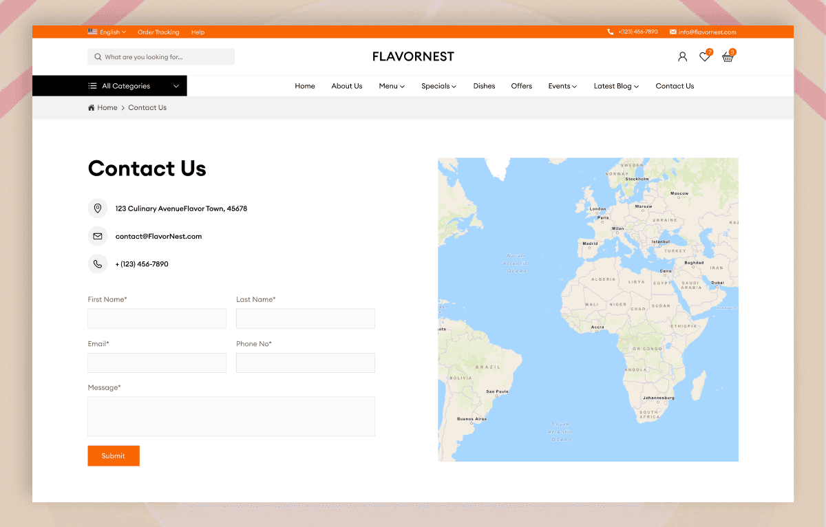 responsive food delivery Figma UI kit