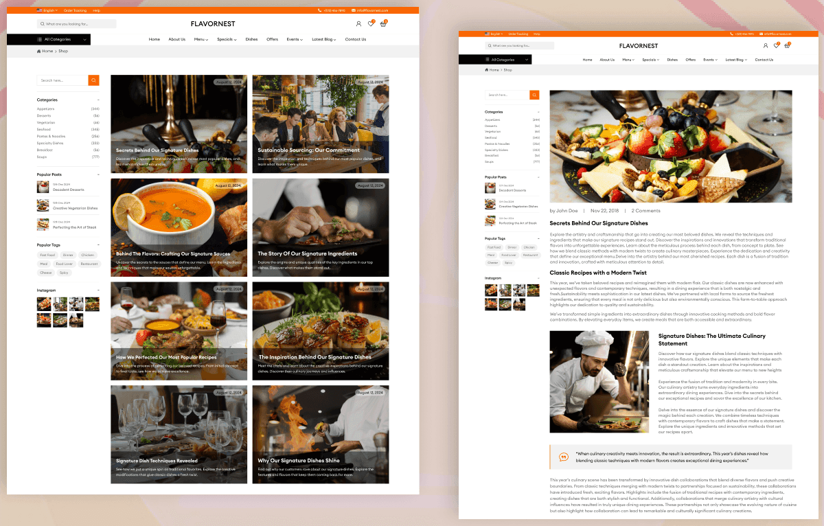 food ordering Figma template