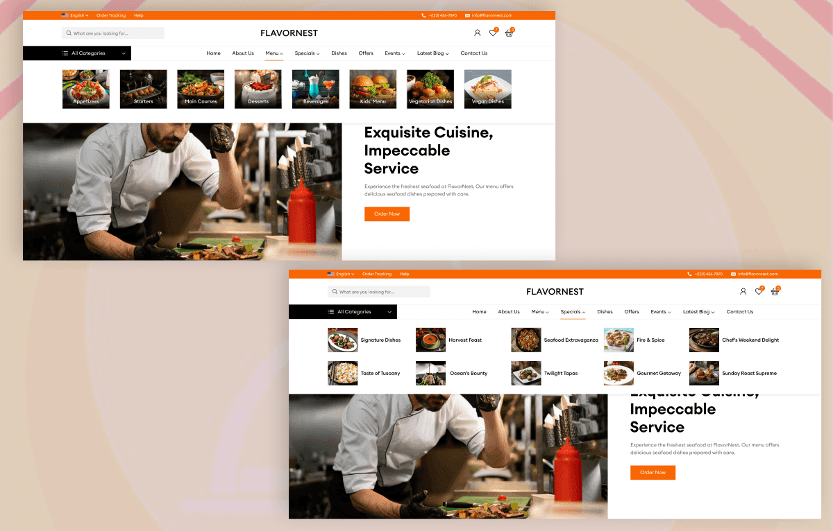 mobile app restaurant Figma UI templates