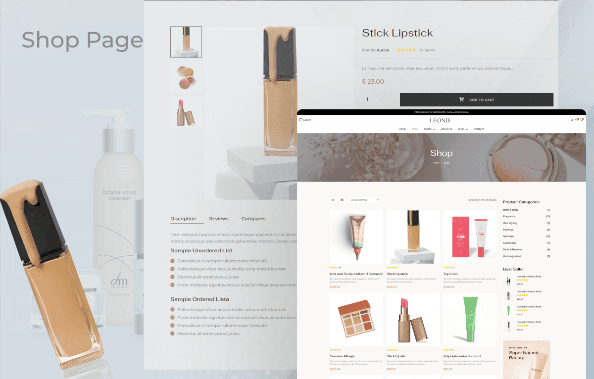 nextjs beauty salon template with gallery & pricing