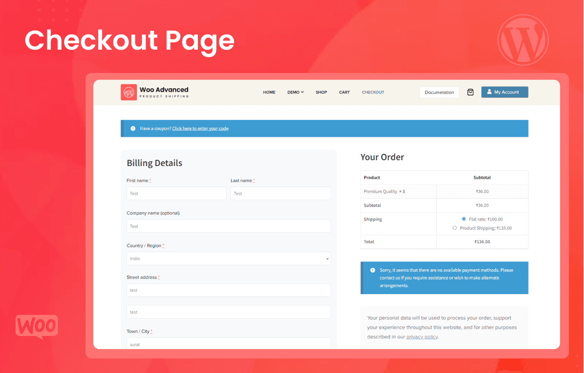WooCommerce advanced shipping zones and methods