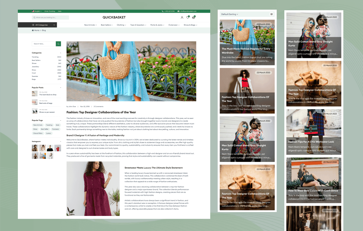 modern ecommerce template with tailwind css