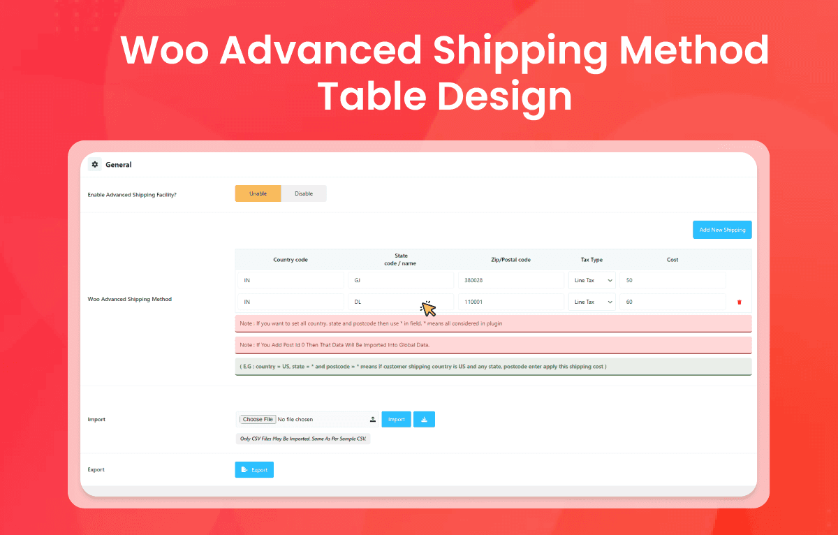 WooCommerce advanced shipping by category, class or tag
