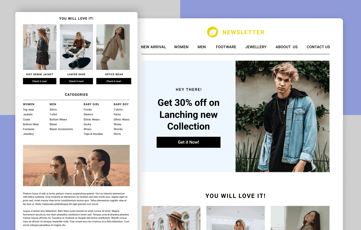 html email template with responsive design