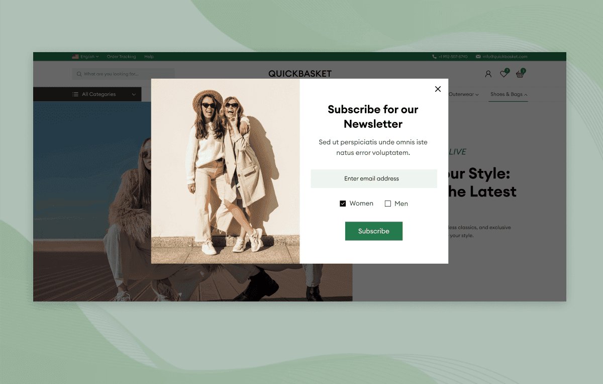 premium fashion ecommerce tailwind website template