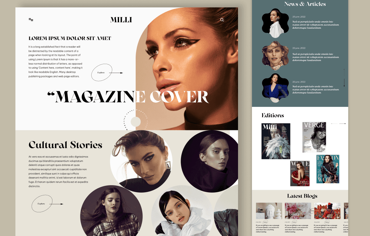 html online magazine template