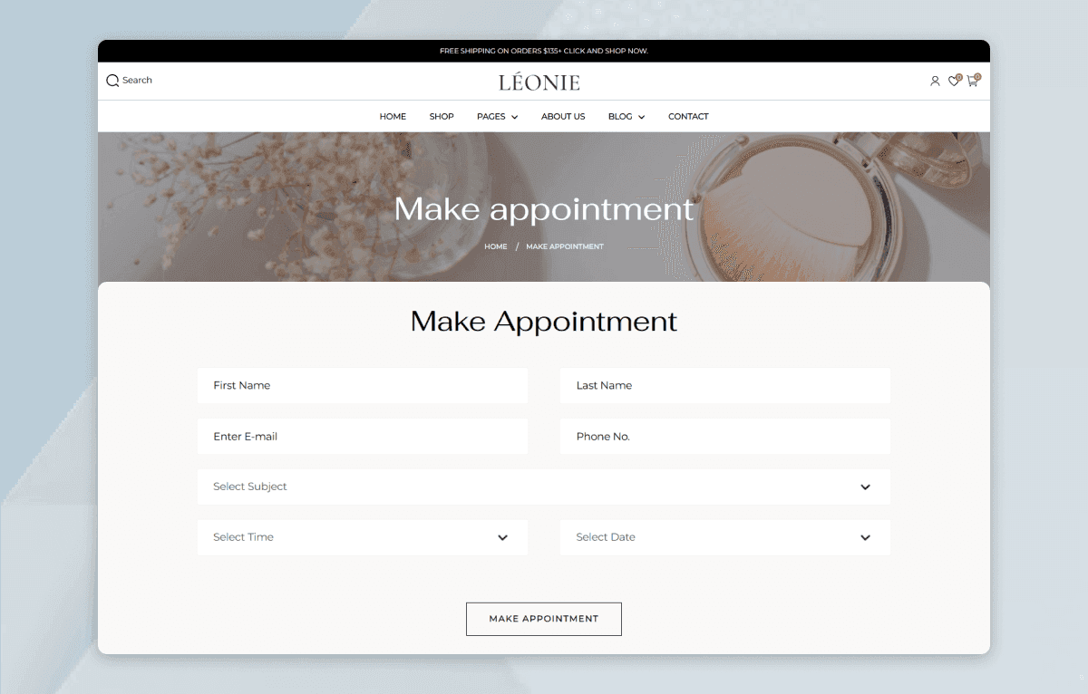 seo friendly beauty salon website template nextjs