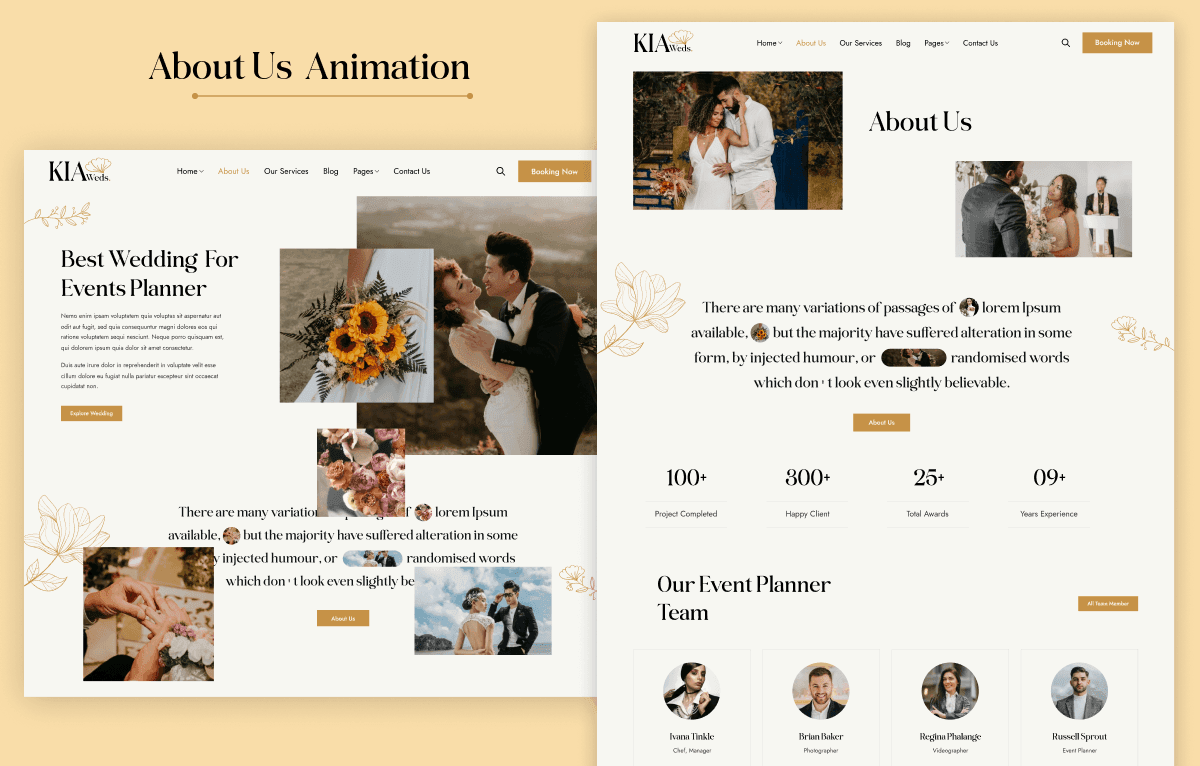HTML5 wedding website template
