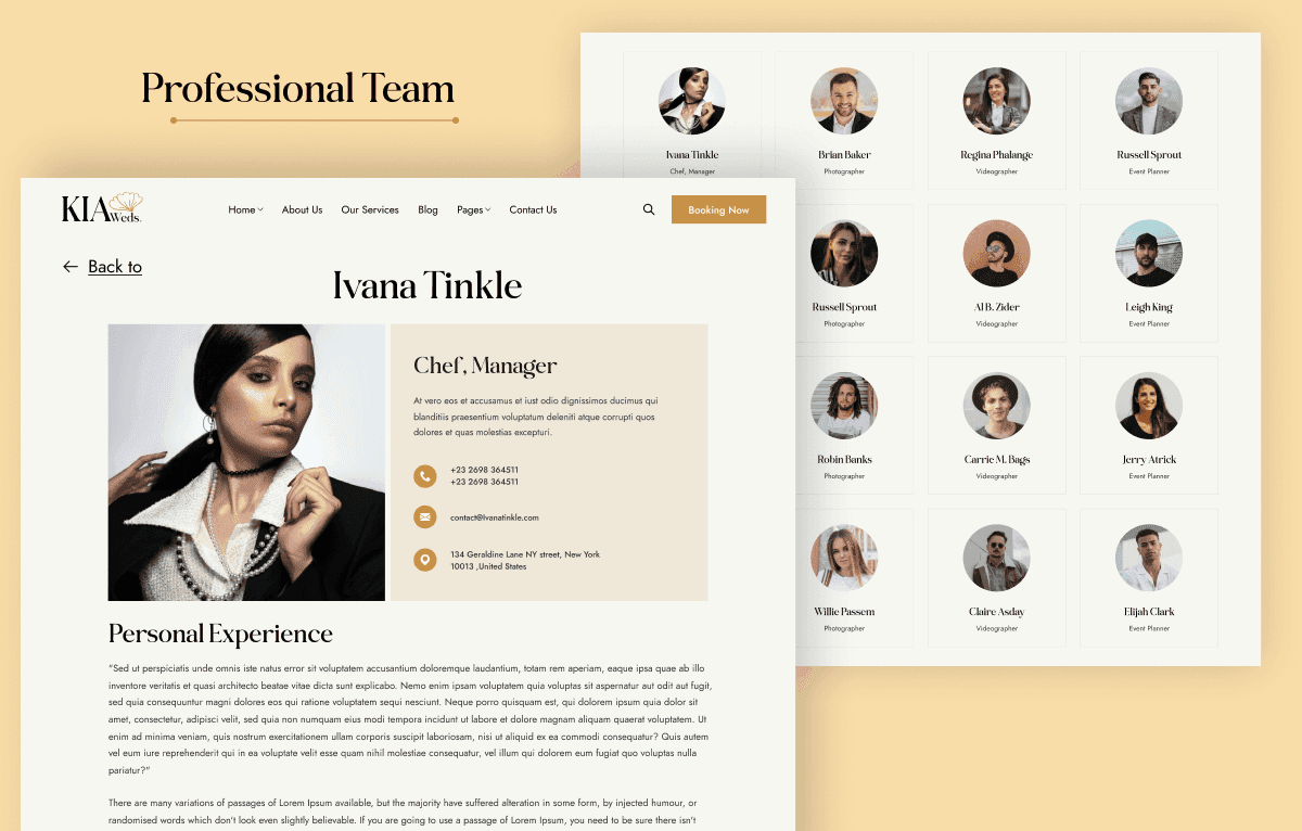 Responsive wedding planner website HTML template