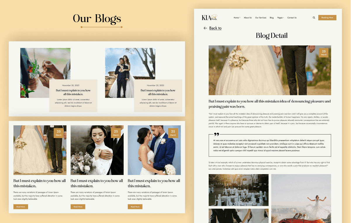Bootstrap wedding planner template