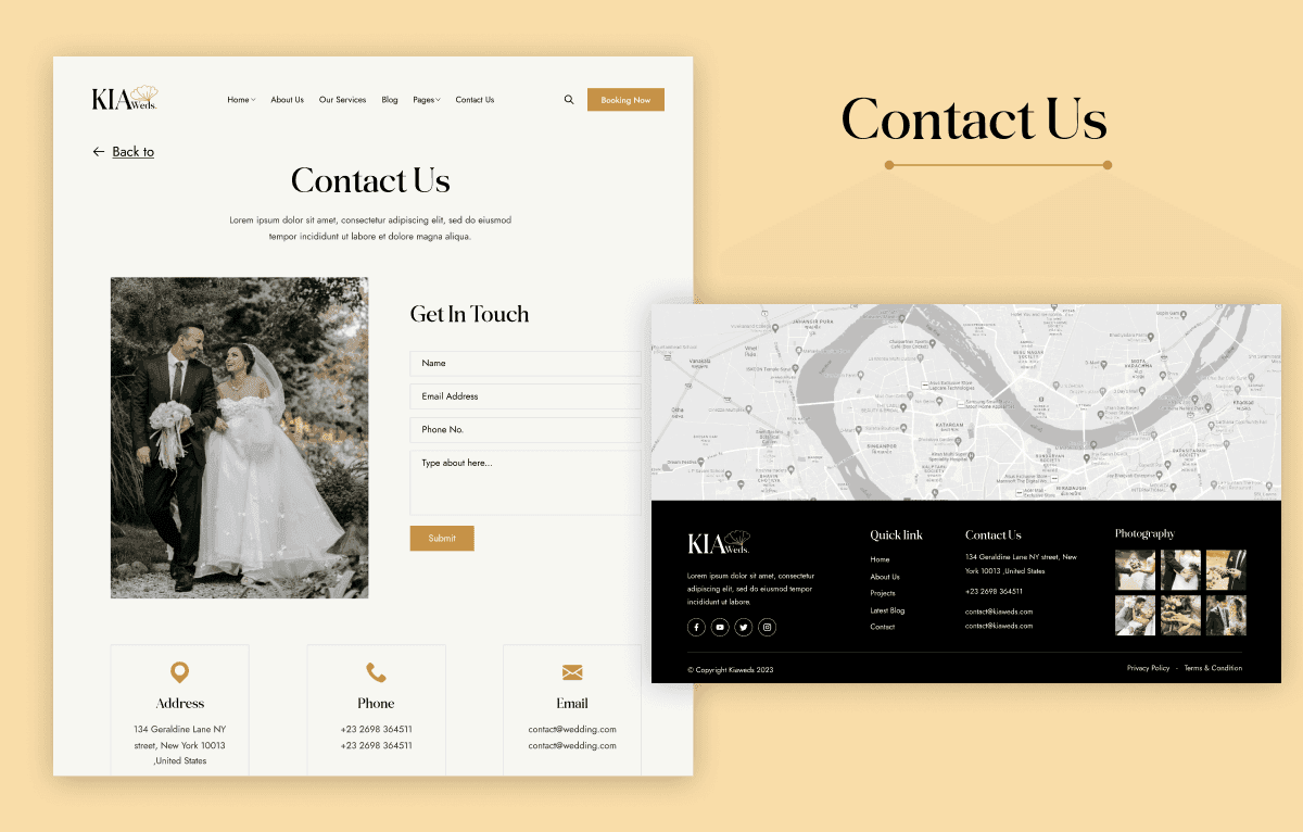 customizable wedding planner html template