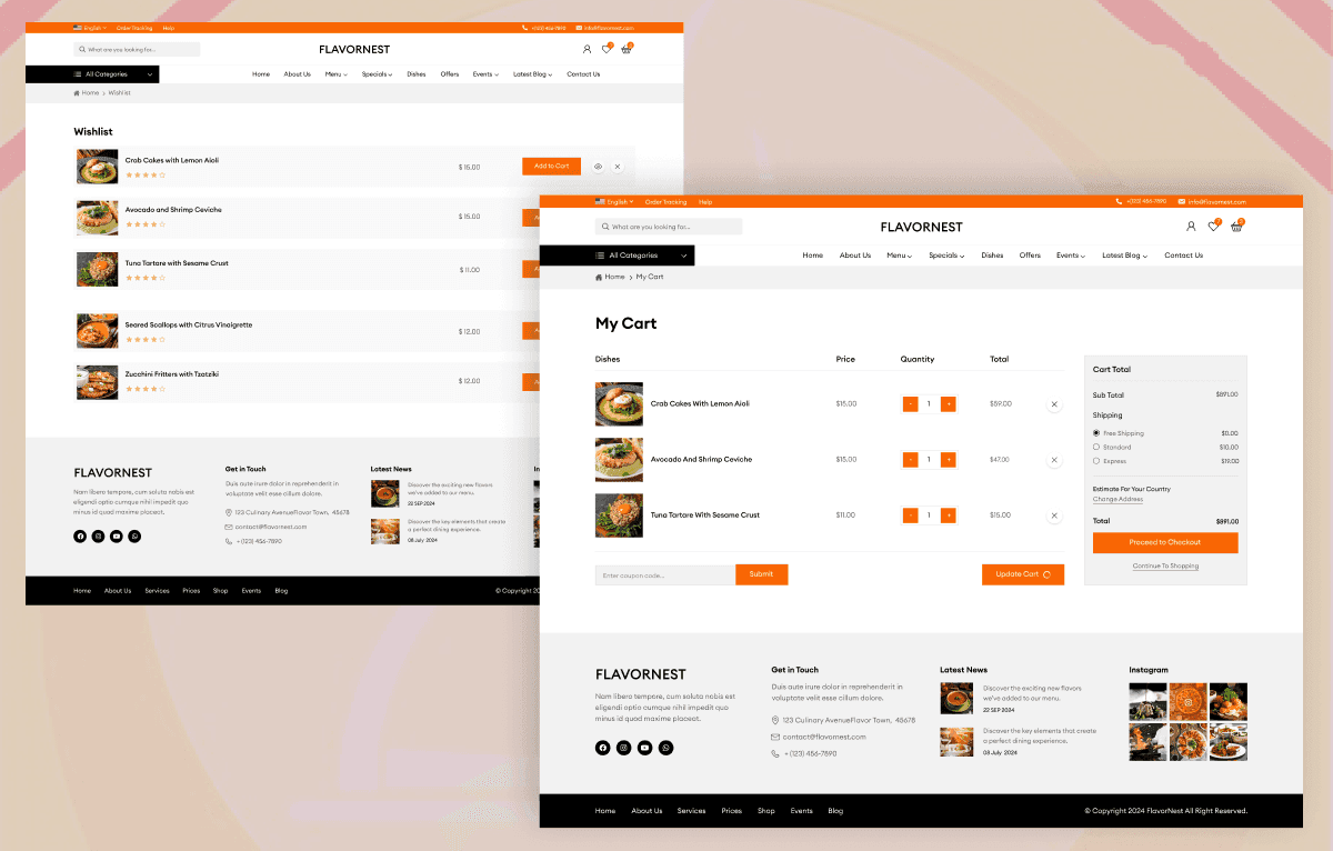 hospitality website Figma UI kit